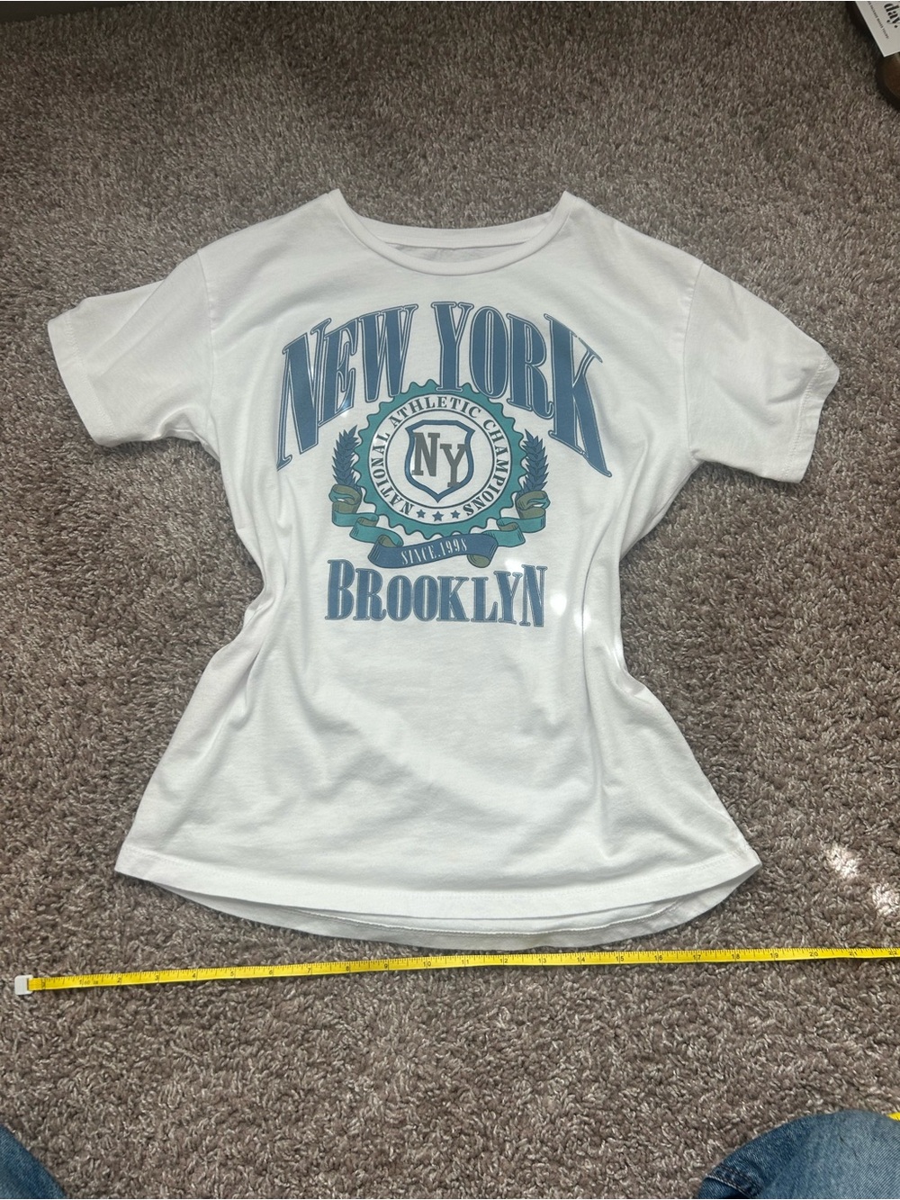 White New York Brooklyn Graphic Tee